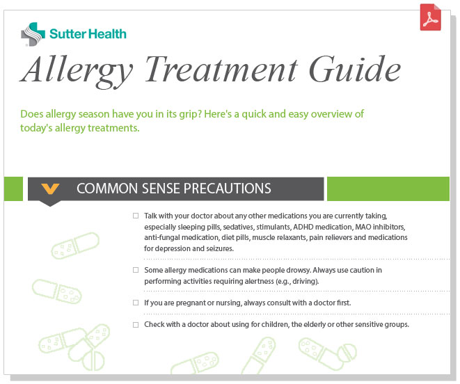 Preview of the Allergy Treatment Guide pdf