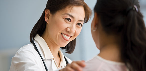 Asian female doctor and patient 