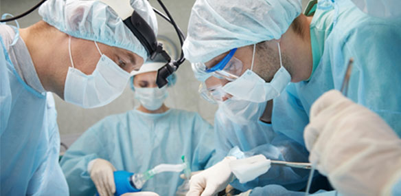 Surgeons operating   