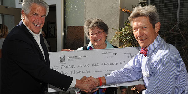 Vintner Barry Collier with donation