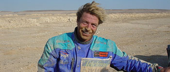 Shawn Price in desert