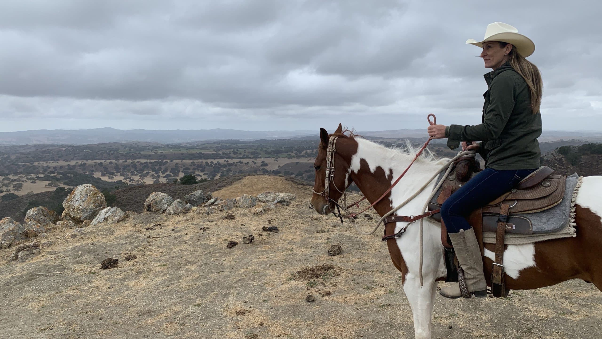 Marcela Tinker on a horse