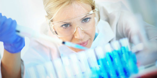 Female chemist at work in laboratory