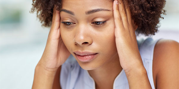 African-American woman with headache