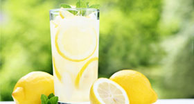 Glass of lemonade