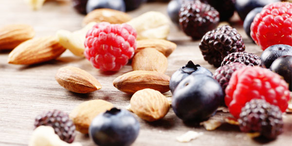 Platter of nuts and berries