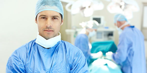Male surgeon in operating room